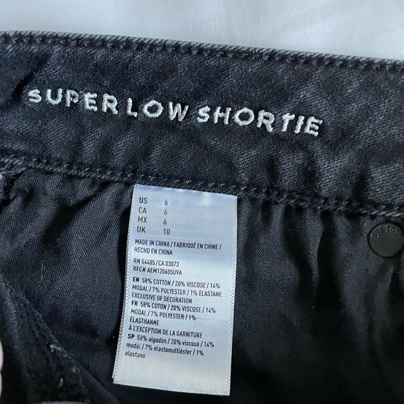 American Eagle Black Shorts Size 6 - Picture 3 of 3